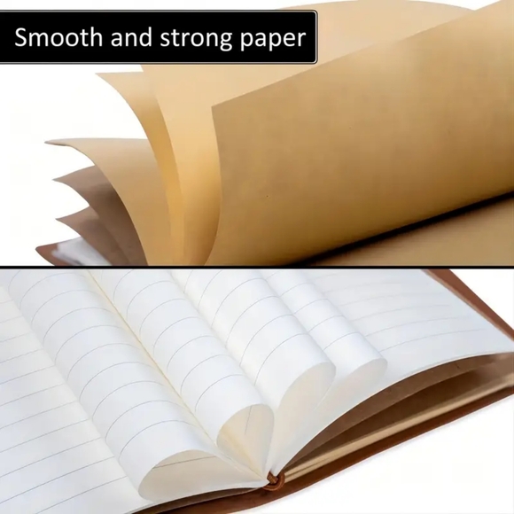 136 Sheets Vintage Leather Journal Notebook with Inspirational Quotes English. - Picture 5 of 5